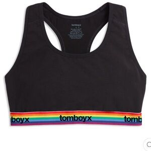 New no tag Racerback Soft Bra - Black Rainbow Logo size 2 X